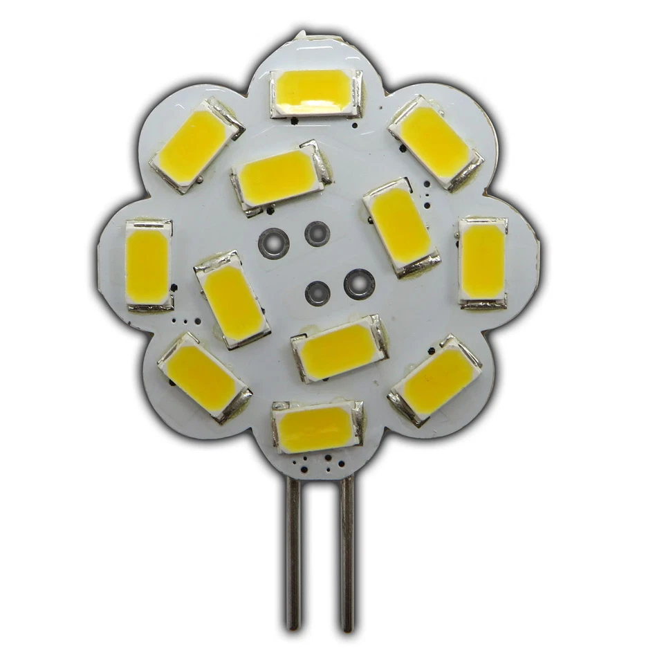 3x G4 LED rund 3,1 Watt dimmbarer 12V AC/DC 12x5730SMD warmweiß 120° Glühbirne - Bild 3 von 4