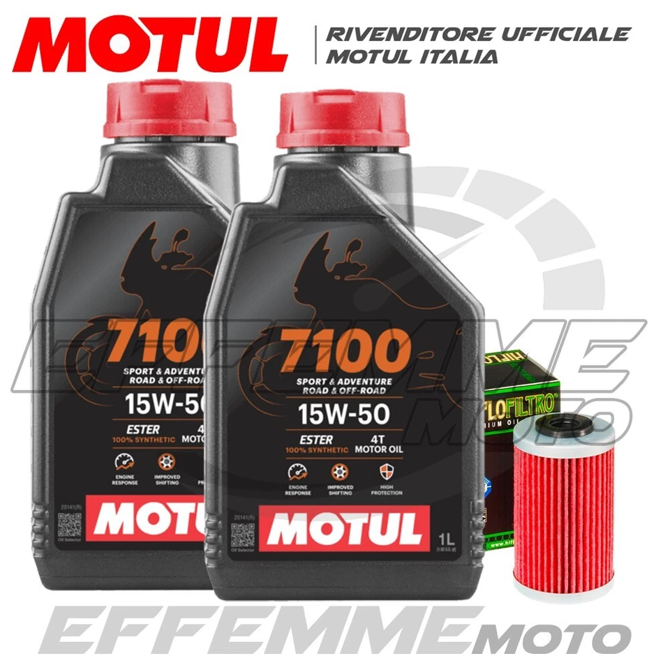 MOTUL + HIFLO Tagliando HUSQVARNA 401 Svartpilen 2018 2019 2020 2021 (2 7100 15W50 + Filtro)