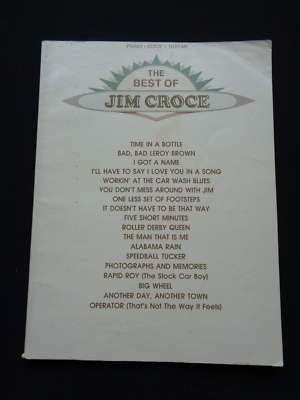 Best Of Jim Croce Music Songbook Piano Voice Guitar Lyrics Vocals 