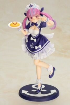 AQUA MINATO フィギュアとグッズセット Minato Aqua Hololive VTuber Marine Maid Clothes Figure with Smile