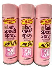 3 lady speed spray scented deodorant spray 4oz by mennen scuffed bottle