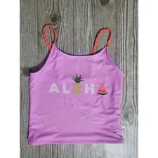 Cat & Jack Girls Aloha Swim Tank Top Size 10/12 376