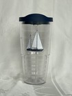 Tervis Sailboat Insulated Tumbler 24 oz Blue White Clear Boat Nautical Sailing