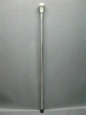 Stainless steel walking hiking stick Designer Noble luxury silver 92cm cane gift