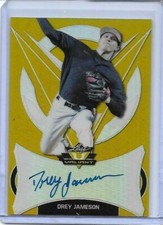 2019 Leaf Valiant Draft DREY JAMESON Yellow Prismatic RC Auto 7/10 Diamondbacks