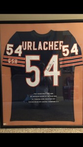 brian urlacher signed framed jersey
