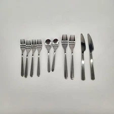 Ikea Silverware Forks Spoons Knives Flatware Kitchen Dinner Set Of 10