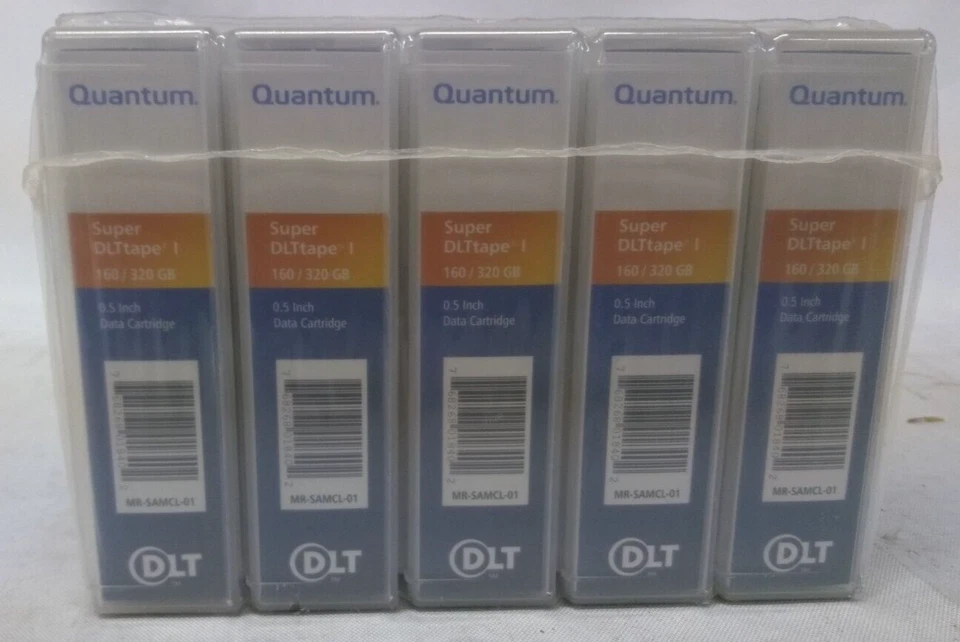 Pack de 5 Quantum Super DLT Tape 1 160/320 GB 0,5 pulgadas cartucho de datos -NUEVO Y SELLADO Foto 2 de 2
