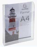 Exacompta Wand-Prospekthalter, A4 Hoch, 1 Fach, Glasklar