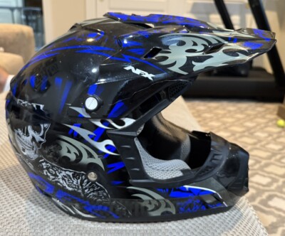 AFX Open Face Blue Motocross Quad Off-road Protection Helmet Size SMALL