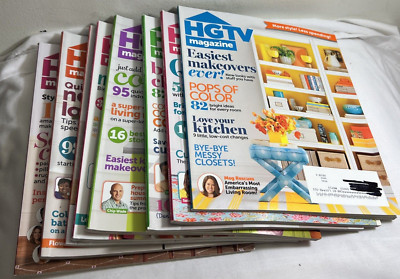 Lot of 8 HGTV Magazines