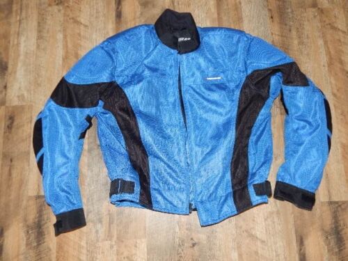First Gear Premium Riding Equipment Jacket Mesh Blue With Black Accents Men's XL - Picture 1 of 20