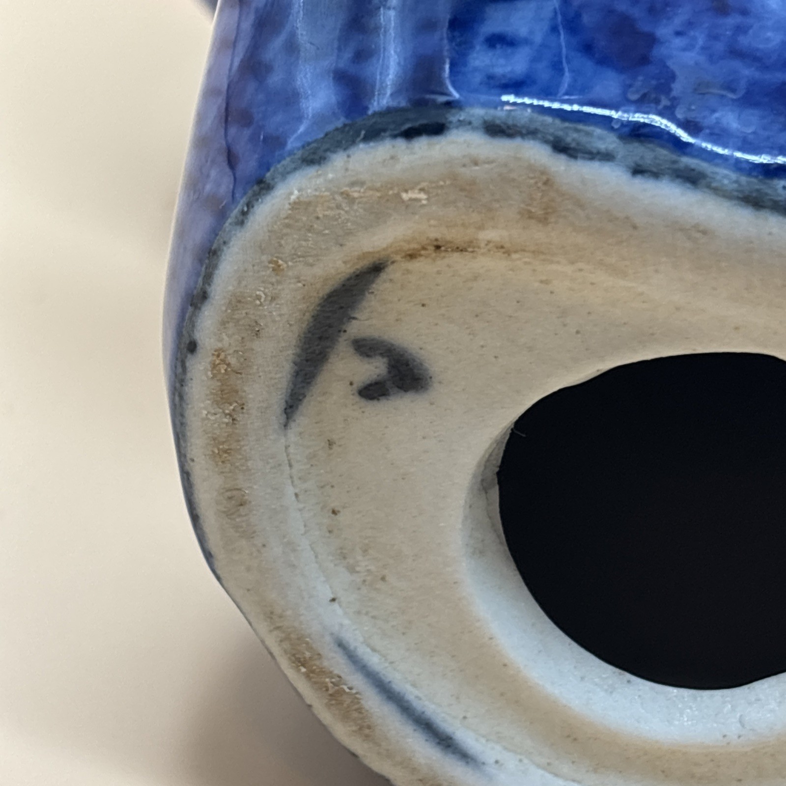 Vintage Chinoiserie Porcelain Monkey Blue White Holding Bowl Trinket Dish Soap