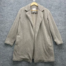 MNG Suit Coatigan Jacket Women's S Gray Knit Open Front Longline