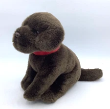 FAO Chocolate Brown Lab Labrador Dog Puppy Plush Stuffed Animal 2021 Realistic