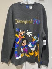 NWT Disney Disneyland 70th Anniversary Charcoal Crewneck Sweatshirt - Size XL