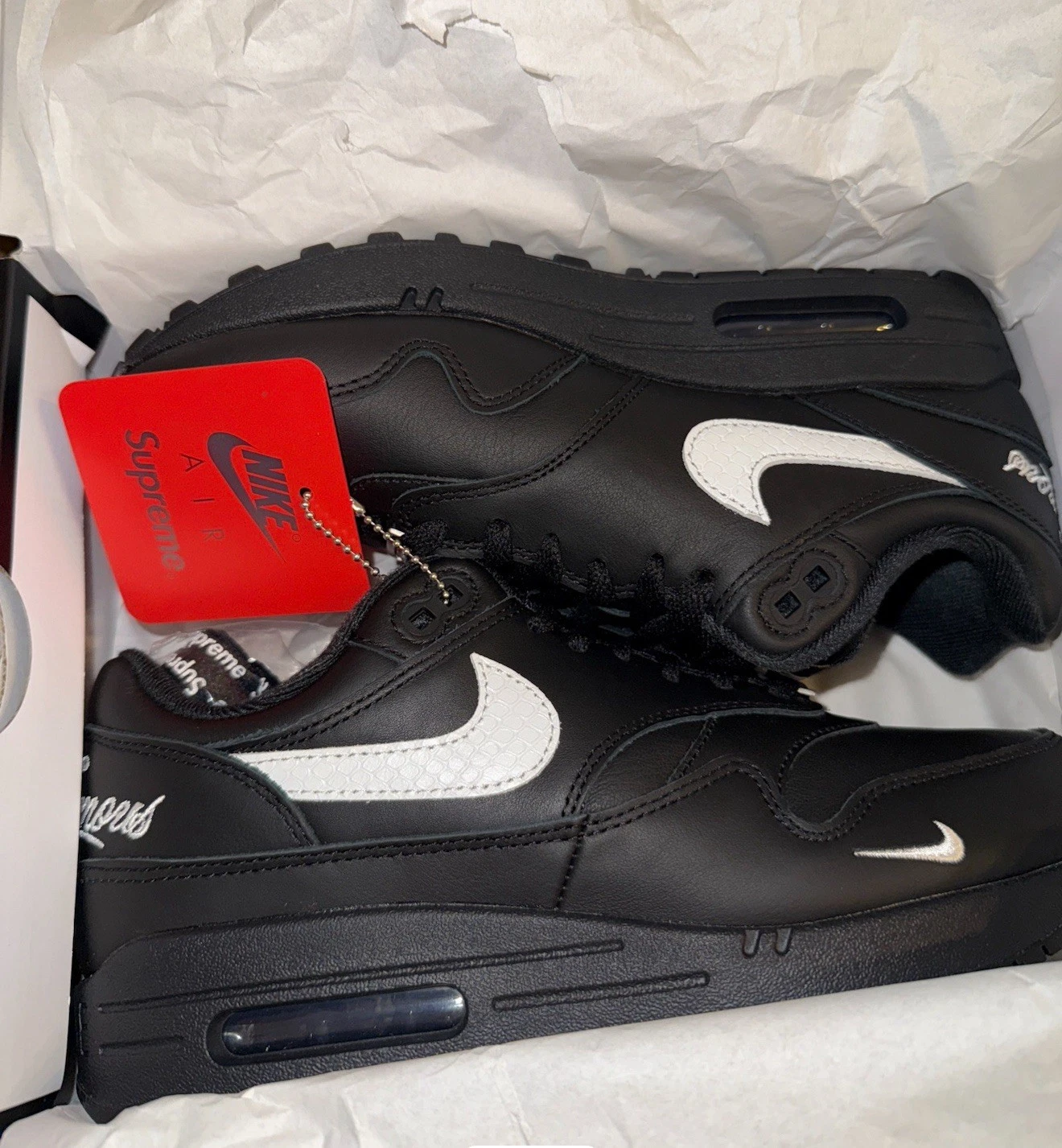 Nike Air Max 1 x Supreme Noir UK 9,5 US 10,5