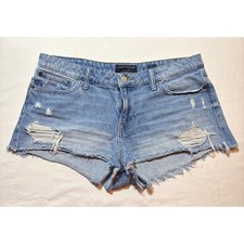 Lucky Brand The Cut Off Distressed Denim Shorts Light Wash Size 10 30 7WP10236