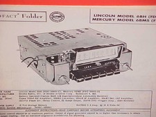 1956 Lincoln Premiere Convertible Mercury Montclair Am Radio Service Shop Manual 1956 Lincoln Premiere Convertible Mercury Montclair Am Radio Service Shop Manual