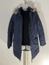 Free Country Woman’s Faux Fur Hooded Puffy Parka Winter Jacket