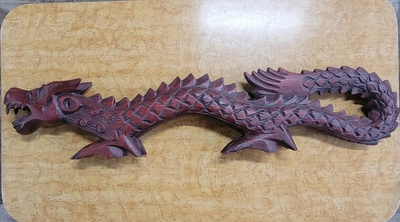 #ad #ad Vintage Chinese Water Dragon Red 38quot; Long x 8quot; Tall $299.99