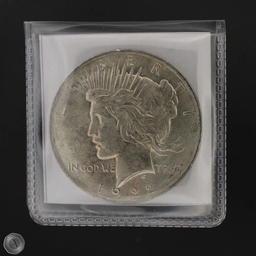 1922 $1 Peace Dollar Low Relief AU Uncleaned -E396