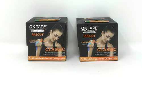 (2 PACK) THERASHIELDZ Precut (Blue) OK TAPE, (2 in x 16 ft) - Picture 2 of 3