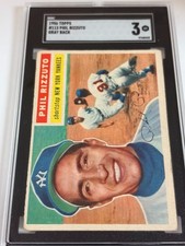 1956 Topps - Phil Rizzuto #113 Gray Back SGC 3