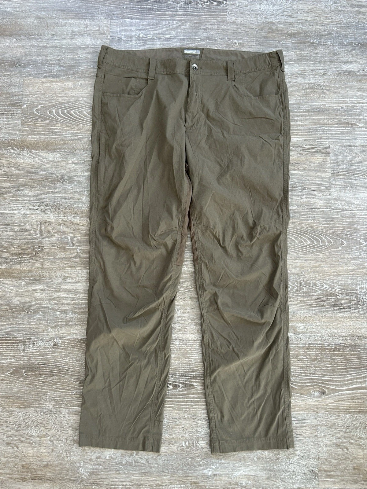 MARMOT Verde Pants Mens 38x30 Brown Performance Tech Hiking Stretch Lightweight