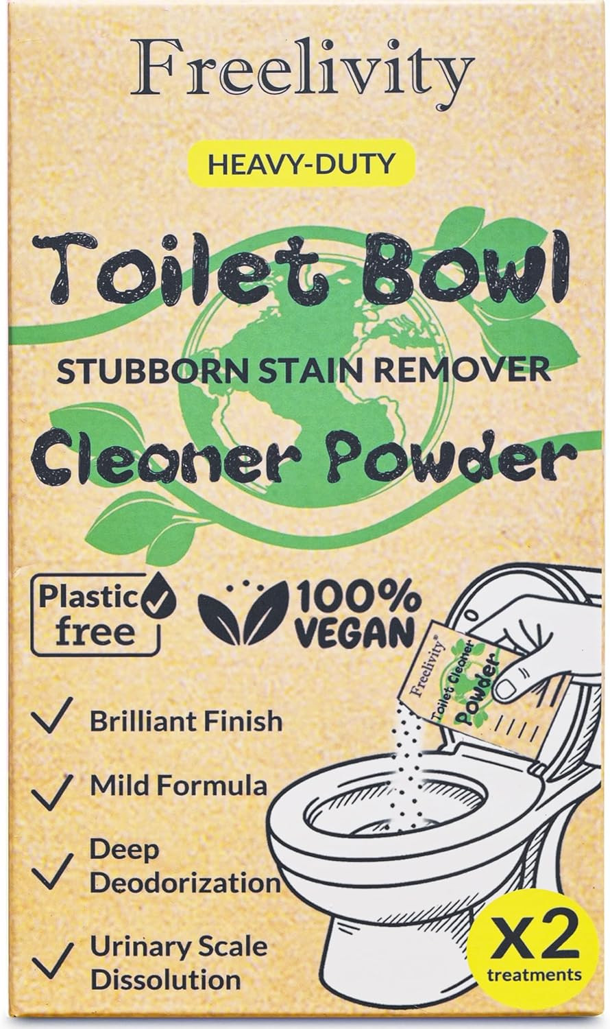 Heavy Duty Toilet Bowl Cleaner Powder - Cleans Hard Water Rings, Calcium Buildup