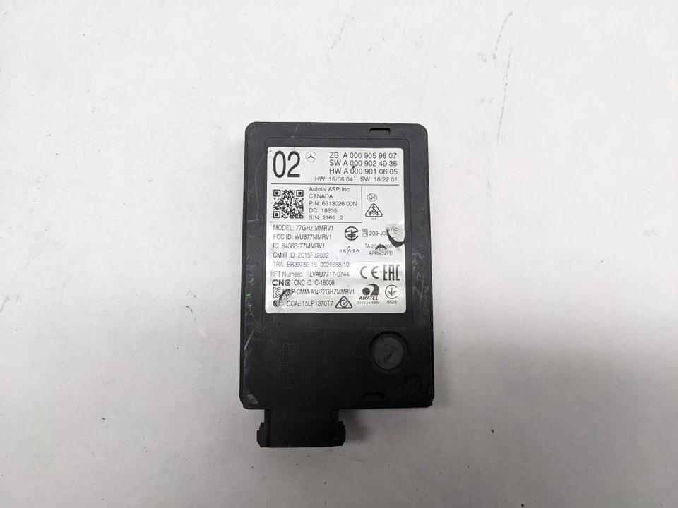 Mercedes-Benz E400 E300 Blind Spot Sensor Radar Module 2017 - 2018 A0009059807 - Image 3 of 4