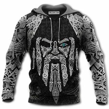 Viking Odin's Eye Raven 3D Hoodie - Halloween Gift for Men, Best Price