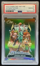 2023-24 Panini One & One Basketball Jayson Tatum Downtown #7 Celtics PSA 10