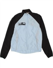 ADIDAS Womens Graphic Tracksuit Top Jacket UK 14 Large Blue Colourblock AS07