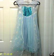 FROZEN ELSA DRESS gown pretty blue COSTUME dress up SIZE 7
