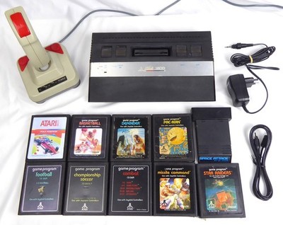 Atari VCS 2600 Jr - PAL + 10 SPIELE + Pac Man Defender Pole Pos...-Getestet OK