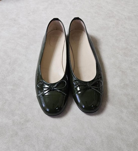 Women Navyboot Loafers Green Leather 37