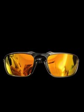 Oakley Badman Polarized Men's Sunglasses Black Frame Orange Lens