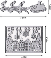 Santa Claus Die Cuts for Card Making - Christmas City Background Die Cut Embo...