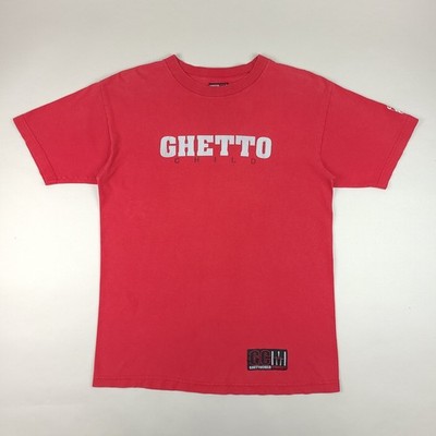 Vintage Ghetto Child Shirt Mens Medium Red Skateboards Shorts Muska 90s Y2K