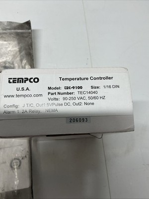 Tempco Tec9100 TEC14040 Temperature Controller. Y-183