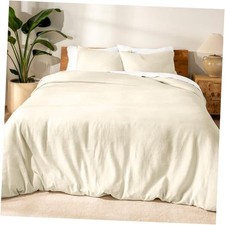 Duvet Cover - 100 European Linen King/California King Natural No Comforter 