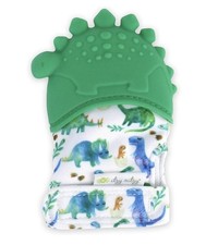 Itzy Ritzy Dino Silicone Teether Mitt Soothing Infant Teething Mitten 3 month