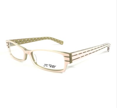 JF Rey Eyeglasses Frames JF1121 8241 Pink Green Striped Rectangle 54-15-144