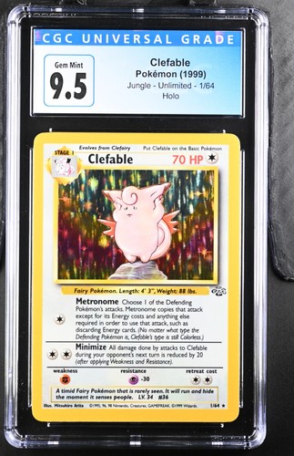 Clefable (Unlimited) graded CGC 9.5 for sale on eBay