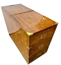 Iconic Mid Century Drexel Furniture Brigade Line Campaign Dresser Dry Bar Chest