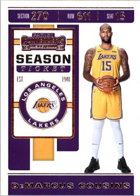 2019-20 Panini Contenders #26 DeMarcus Cousins - BSK