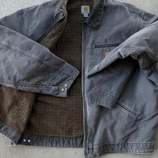 2014 Carhartt J97 GRV Detroit Jacket Gravel Blanket Lined USA Workwear 2XL Tall