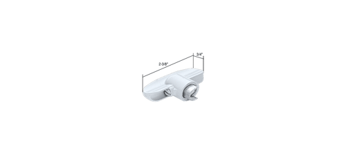 CRL H3892 White Universal T-Crank Window Handle - pack of 2 - Picture 2 of 5