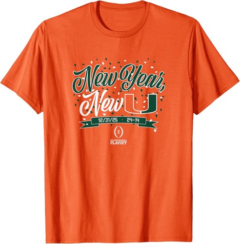 Miami Hurricanes College Football Playoff New Year New U T-Shirt